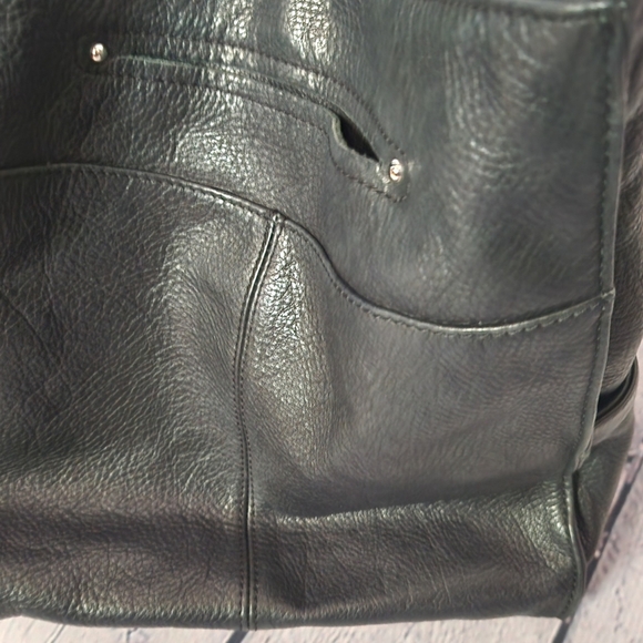 B Makowsky Elegant Womens Genuine Black Leather Hobo Bag Purse Medium - Picture 5 of 7